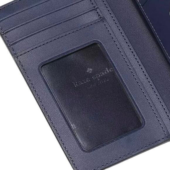 Kate Spade Madison Leather Medium Compact Bifold Wallet Black KC580 New - Picture 8 of 8